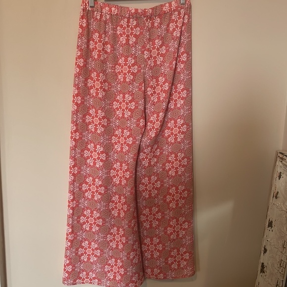 Alexis Orange Aggie Mosaic Paisley Print Flare Drawstring Pull-On Pants - Picture 6 of 7